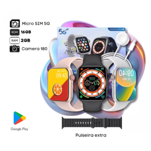 [Celular de Pulso ] HW Watch X Call 5G 49mm | Entrada p Chip | Amoled | 2 Pulseiras