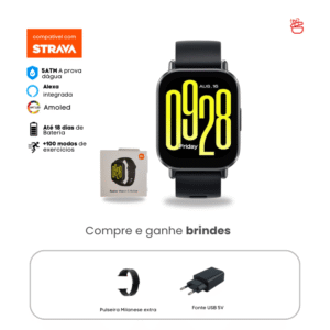 Redmi Watch 5 Active Tela Amoled | Alexa | 5ATM | 18 dias de bateria