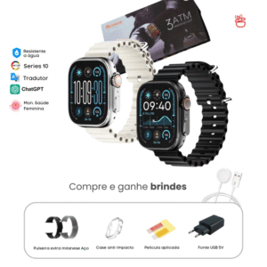 Microwear Ultra 4 Pro 49mm | 1GB | GPS Tracker | Bússola | ChatGPT | Resist. Agua